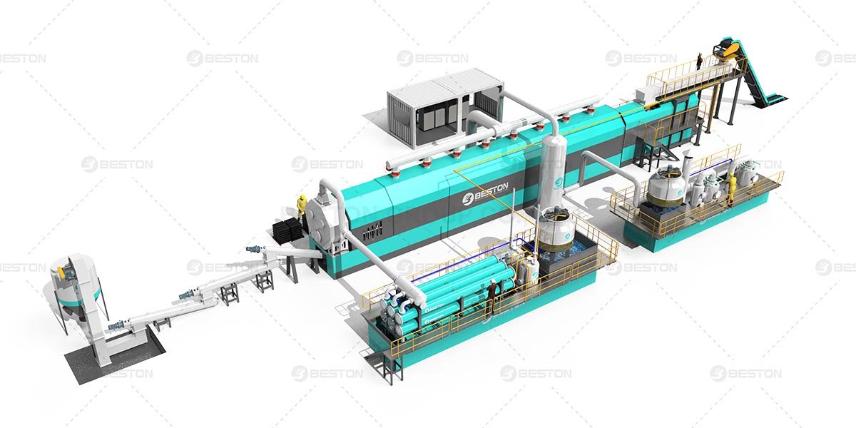 fully continuous tyre pyrolysis plant